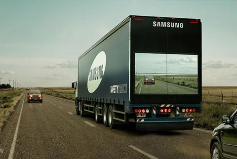 Samsung yeni prototipiyle büyük kamyonları geçmeyi daha emniyetli yapıyor