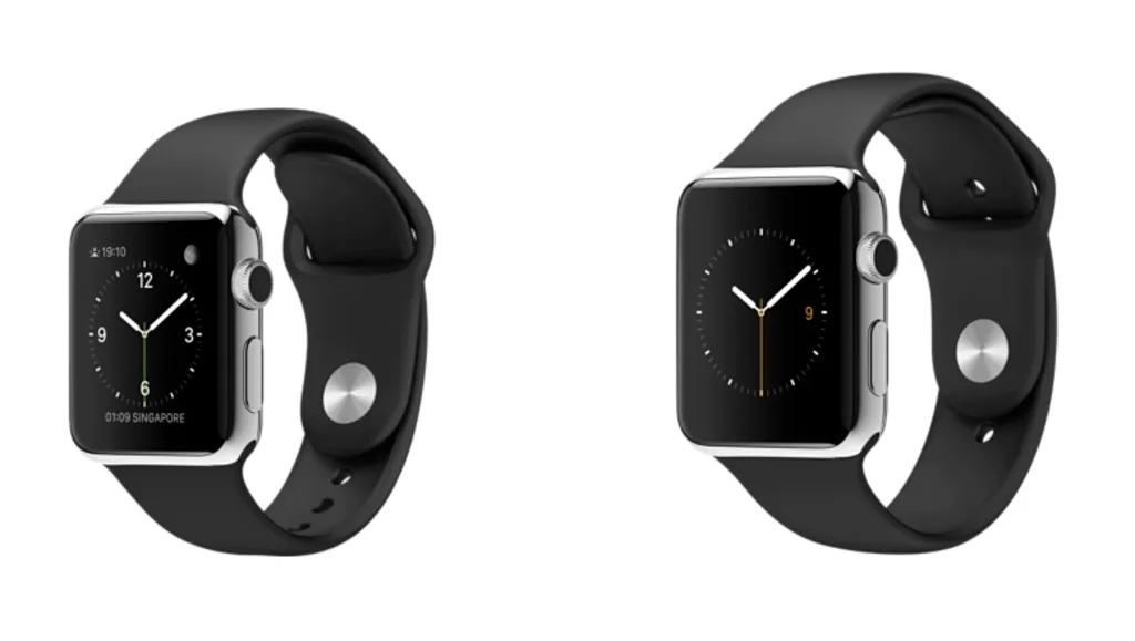 apple watch 38 mm. 42 mm.