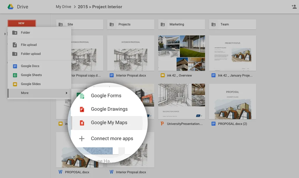 Google harita yapım aracını kolay erişim için Google Drive’a yerleştirdi