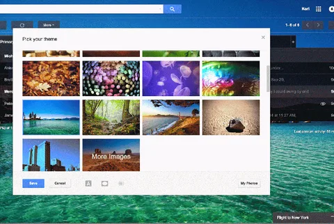 Gmail’e yeni temalar, duvar kağıtları ve özelleştirme araçları