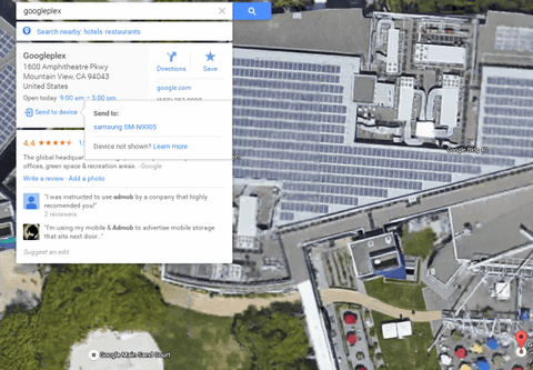 Google Haritalar Android uygulamasına masaüstünden yol tarifi gönderilebilecek