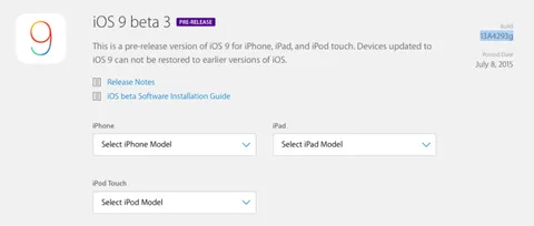 iOS 9 beta 3 yayınlandı