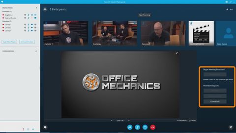 Skype for Business ön izlemesine toplantı yayını özelliği eklendi