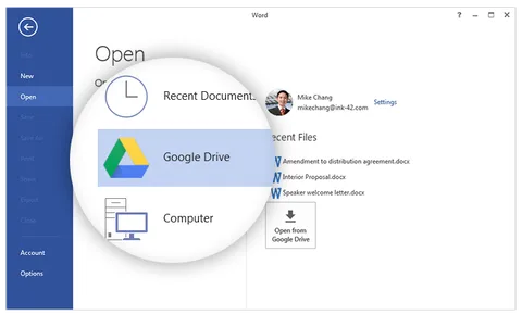 Microsoft Office Windows için Google Drive eklentisiyle hızlı senkronizasyon