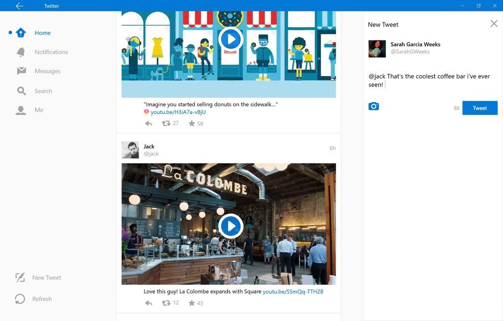 Twitter Windows 10 ile yeni bir görünüm kazanıyor