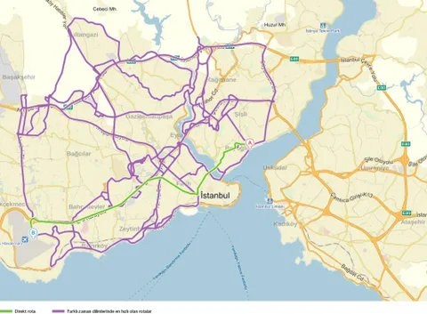 Yandex.Navigasyon araştırmasına göre İstanbul’da en kısa yol en hızlısı değil