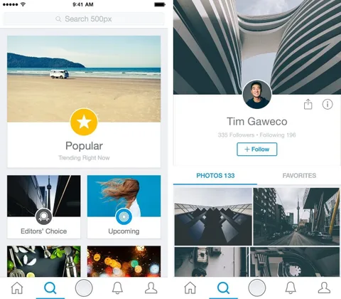 500px’in yeni iOS uygulaması fotoğrafçılar ve fotoğraf severler için