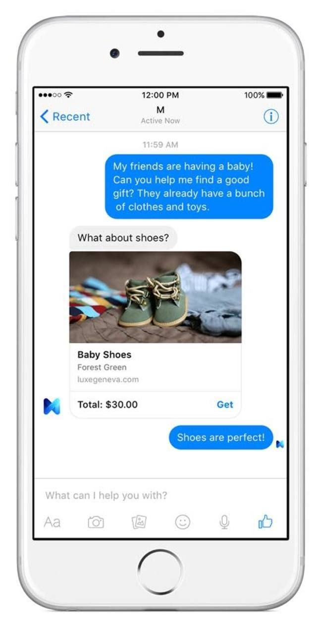 Facebook Messenger içindeki sanal asistanı M ile tanışın