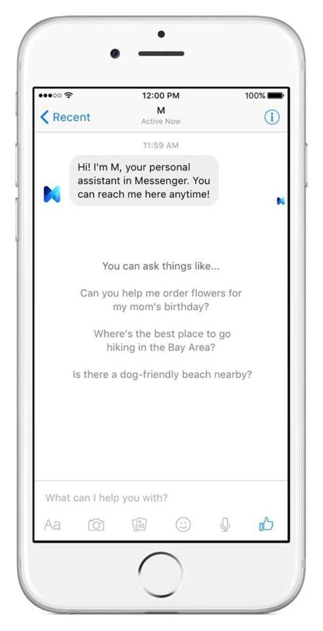 Facebook Messenger içindeki sanal asistanı M ile tanışın