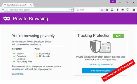 Firefox daha fazla veriyi koruyacak bir özel tarama modunu test ediyor