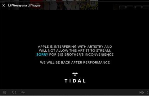 Tidal Drake konserini canlı yayınlanamamasından Apple’ı sorumlu tuttu