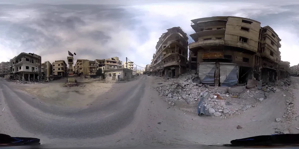 360 derecelik video Suriye’de iç savaşın getirdiği yıkımın boyutlarını daha iyi görmenizi sağlıyor