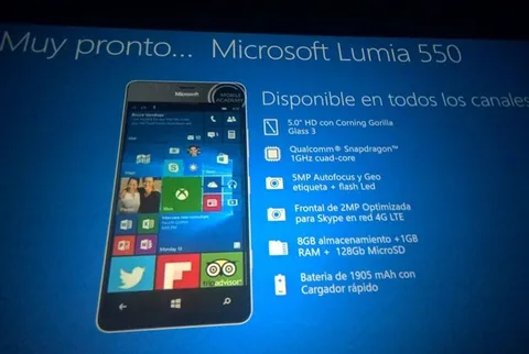 Microsoft giriş segmenti için Lumia 550 Windows 10 Mobile telefonunu hazırlıyor
