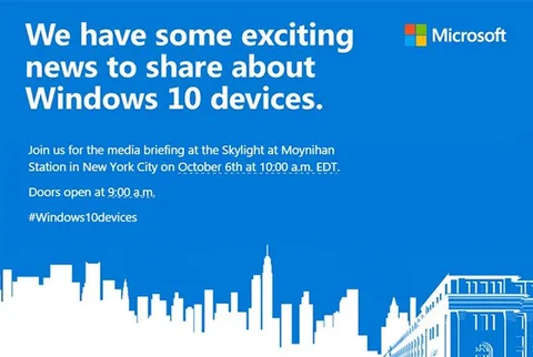Microsoft Surface 4 Pro ve yeni Lumia Windows 10 telefonlarını 6 Ekim’de tanıtıyor