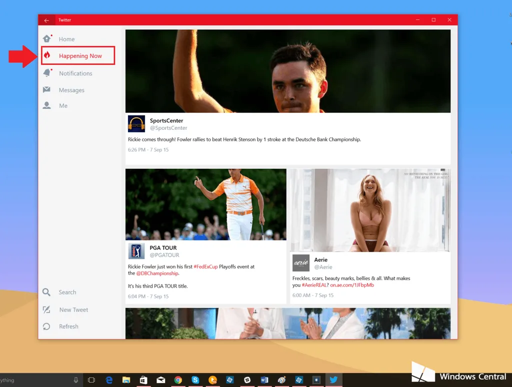 Twitter Windows 10 uygulamasına “popüler hikayeler” sayfası eklendi