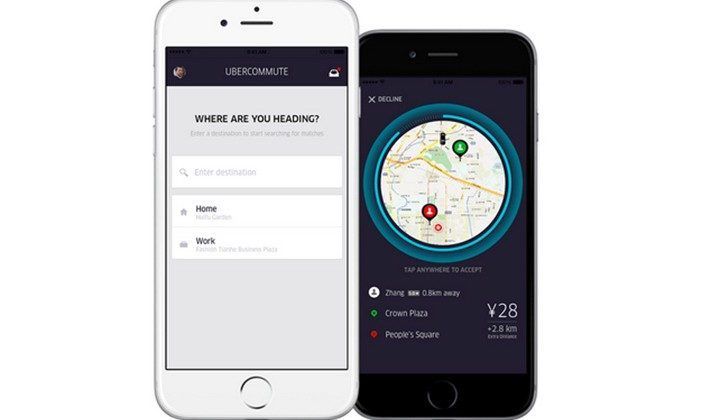Uber sürücülere ortak ulaşım imkanı sunan uberCOMMUTE özelliğini test ediyor