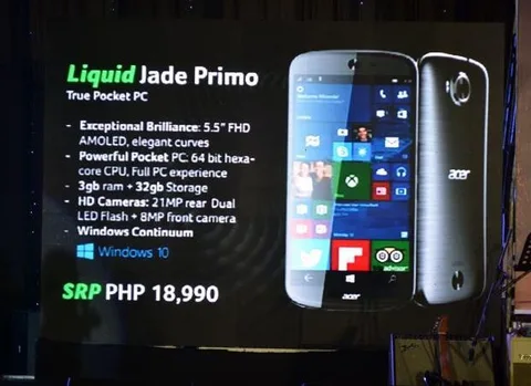 Acer Liquid Jade Primo Windows 10 Mobile telefonu aralıkta çıkıyor