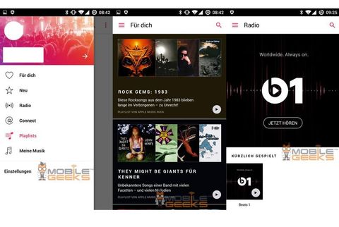 Apple Music Android uygulamasının ekran görüntüleri sızdı