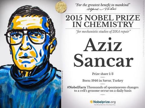 Aziz Sancar 2015 Nobel Kimya Ödülü’ne layık görüldü