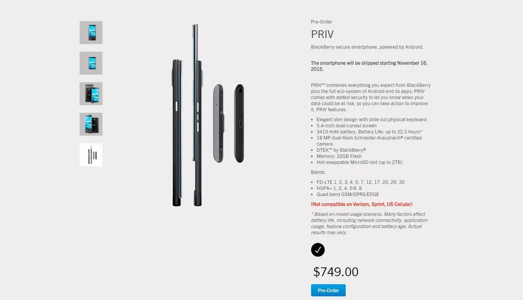 BlackBerry Priv’in teknik özellikleri ve çıkış tarihi bir kez daha sızdı