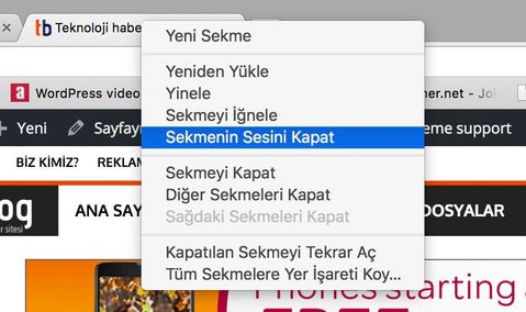 Chrome her bir sekmenin sesini kapatmanıza izin veriyor