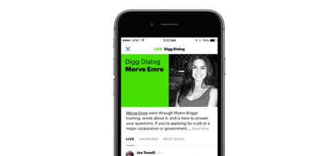 Digg Dialog içerik üreticilerini tüketicilerle buluşturuyor