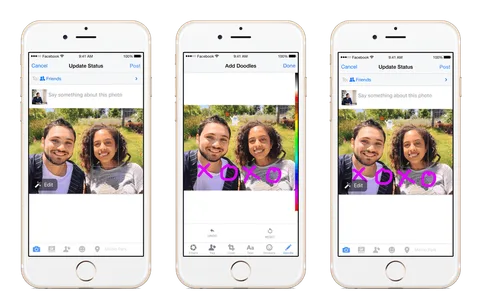 Facebook’ta paylaşacağınız fotoğrafların üstünde çiziktirebilirsiniz