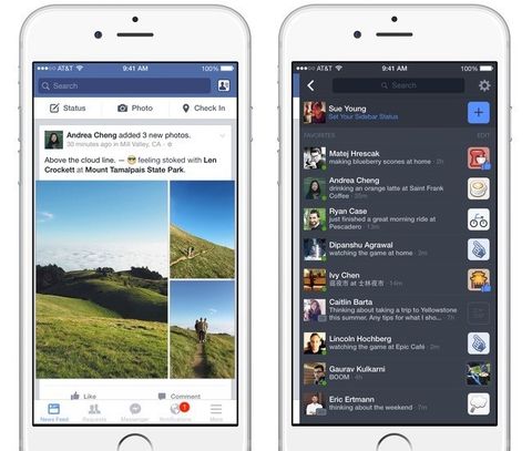 Facebook kenar çubuğu durum güncellemelerini kapattı