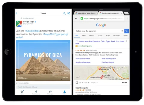 Google Chrome iOS uygulaması Split View çoklu görev özelliğini destekliyor