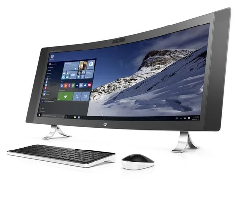 HP ENVY Curved hepsi-bir-arada bilgisayar genişliği ve kavisiyle etkiliyor