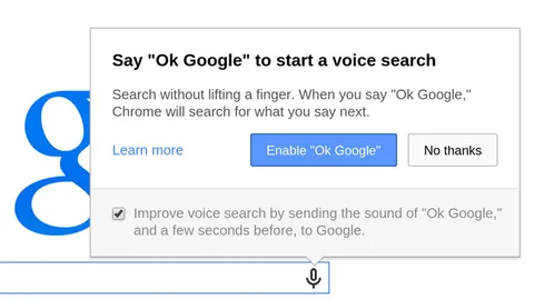 Chrome sürekli açık “OK Google” sesli arama özelliğini masaüstü uygulamasından kaldırdı