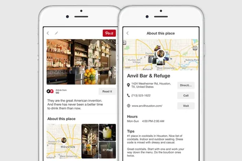 Pinterest paylaşılan bağlantılara konum bilgisi ekliyor
