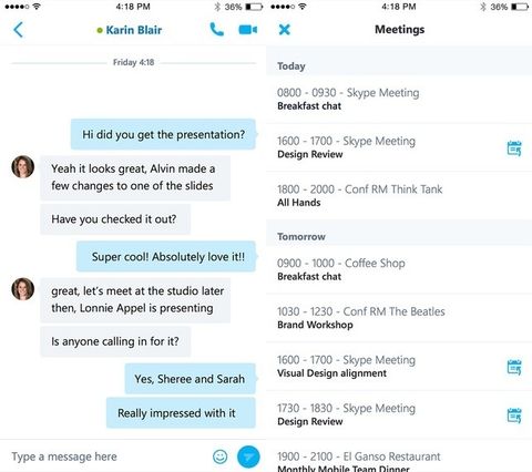 Skype Business iOS için çıktı