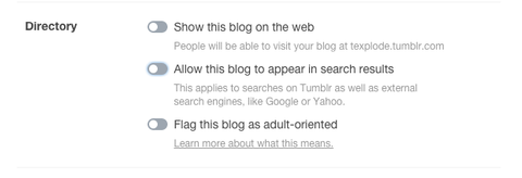 Tumblr blogunuzu internetten saklamanıza izin veriyor