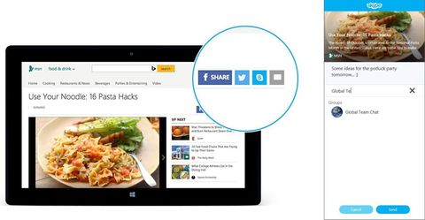Skype web siteleri için “Paylaş” butonunu duyurdu