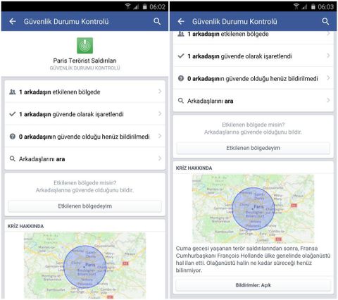 Facebook Paris terör saldırıları sonrasında Güvenlik Durumu Kontrolü aracını açtı