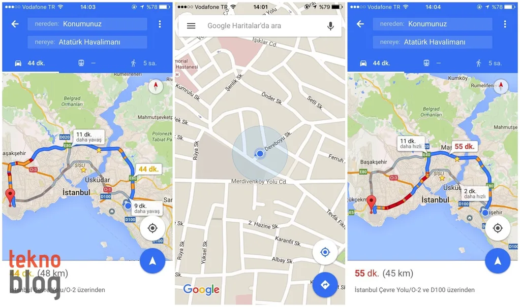 Google Maps: iOS için Haritalar nihayet geldi