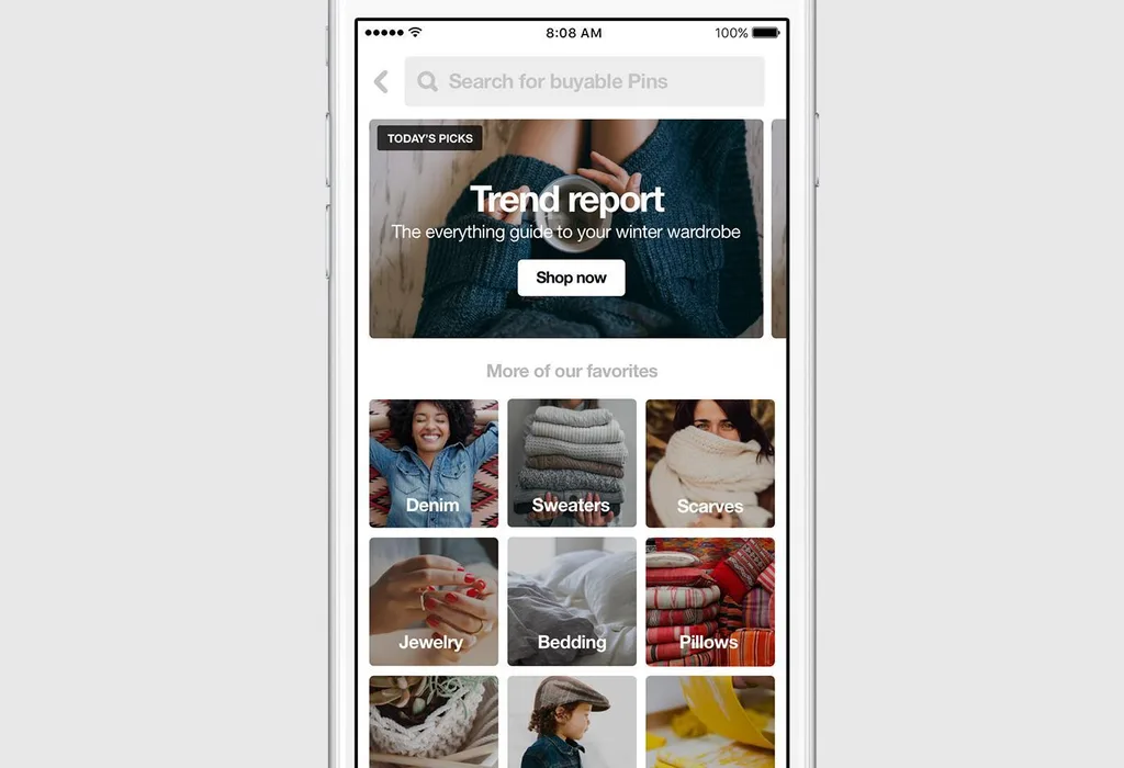 Pinterest özel alışveriş bölümünü faaliyete geçirdi