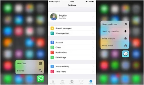 WhatsApp iPhone ve Waze uygulamalarına 3D Touch güncellemesi