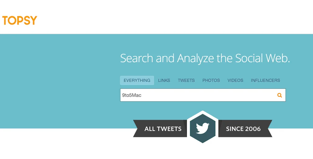 Apple Twitter analiz servisi Topsy’yi kapattı