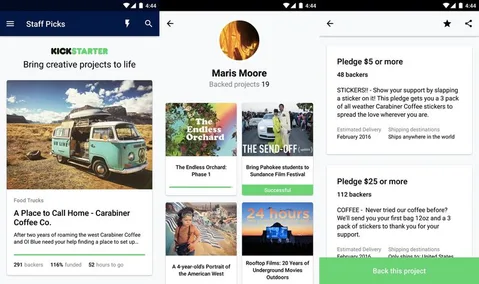 Kickstarter Android uygulaması Google Play Store’daki yerini aldı
