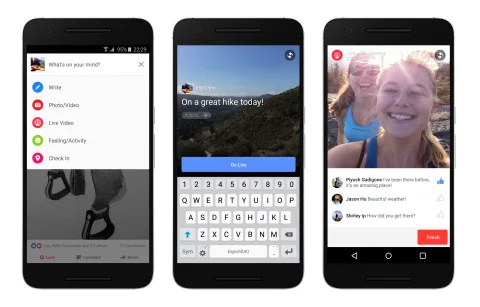 Facebook canlı yayın özelliğini Android’e getiriyor