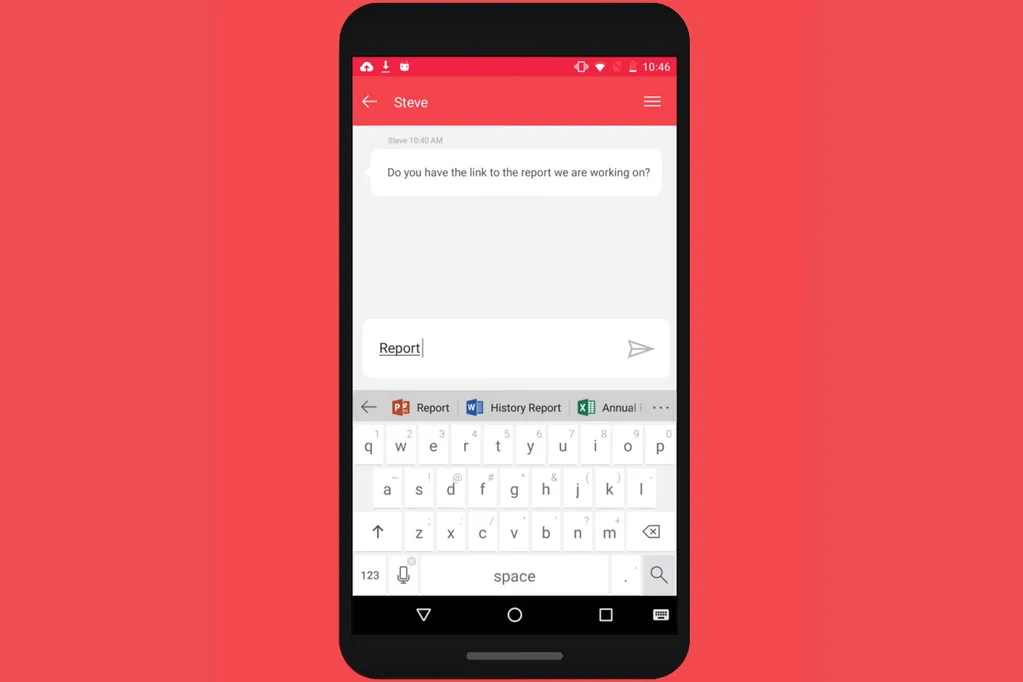 Microsoft Android klavye uygulamasıyla kişi ve dosyalara hızlı erişim sağlıyor