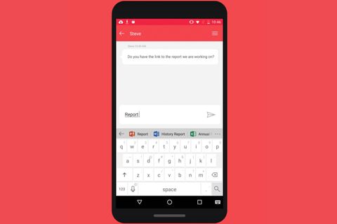 Microsoft Android klavye uygulamasıyla kişi ve dosyalara hızlı erişim sağlıyor
