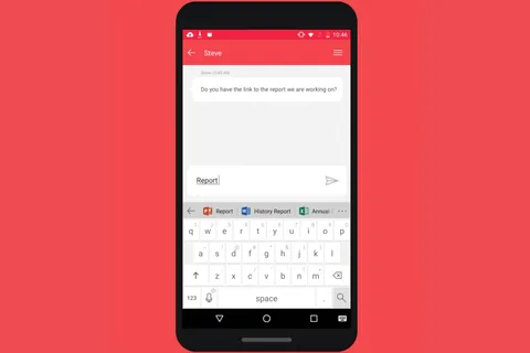 Microsoft Android klavye uygulamasıyla kişi ve dosyalara hızlı erişim sağlıyor