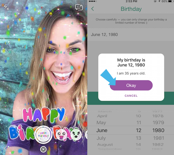 snapchat dogum gunu partisi