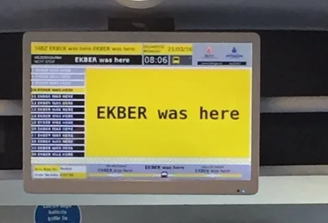 Ekber was here: İETT sistemleri saldırıya uğradı