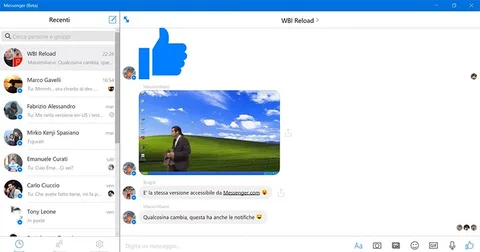 Facebook Messenger Windows 10 uygulaması tam ekranı kaplayacak