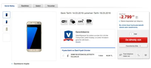 Samsung Galaxy S7 ve S7 edge Türkiye fiyatı Vatan Bilgisayar sayesinde netleşti