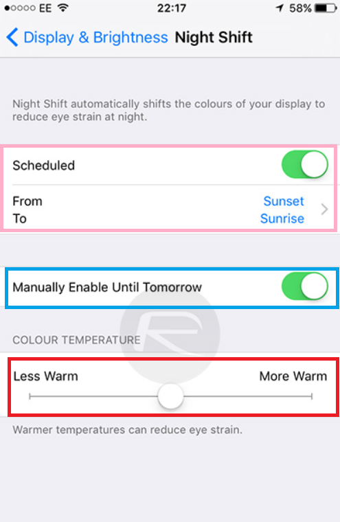 ios 9.3 beta 5 night shift